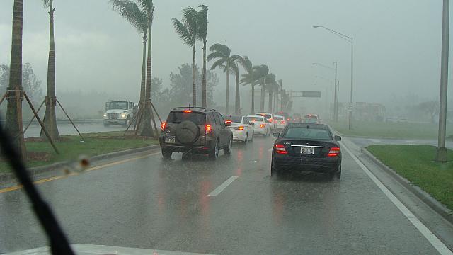 Unwetter auf der Fahrt nach Key Largo