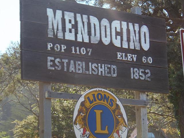 Ortseingang Mendocino