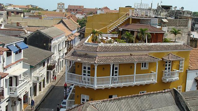 Blick von unserem Hotel über Cartagena