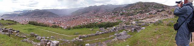 Blick auf Cusco von Saqsaywamán