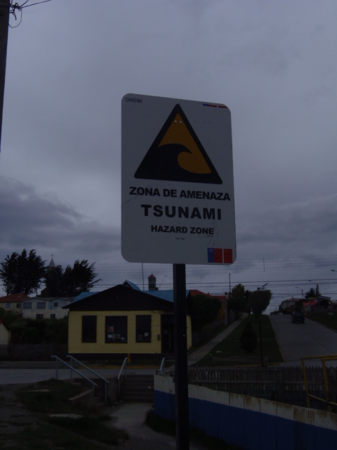 Die Bucht von Porvenir ist eine Tsunami-Zone!