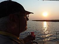 Bootstrip auf dem Chobe River, Sunset