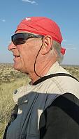 Hiking on the red dunes