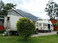 Camping vor "unserem" Haus bei Grahams Gärtnerei in Ibarra